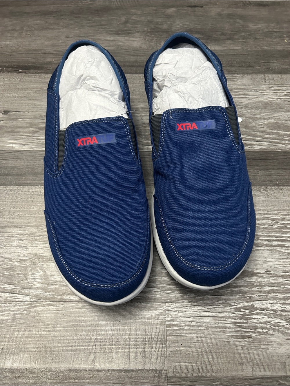 XTRA Men's Slip-On Canvas Loafers in Navy Blue